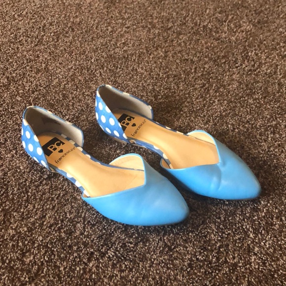 Francesca’s blue polka dot flats Size 7 - Picture 1 of 6